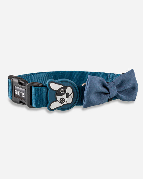 Collar con Moño Azul
